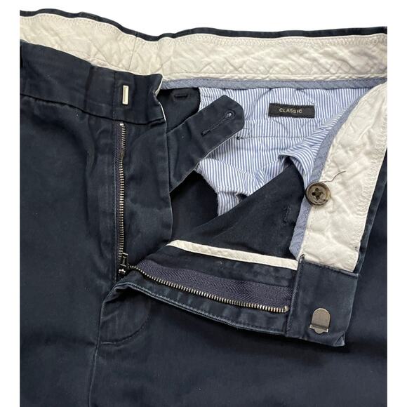 J. Crew Bowery Classic Fit Mens Flat Front Chinos 34x30 Navy - Picture 4 of 13